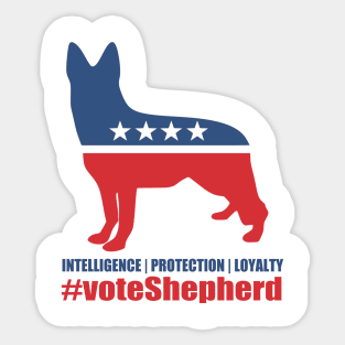 Vote Shepherd - German Shepherd Sticker